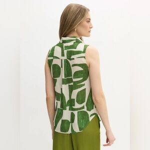 MELANIE LYNE Sleeveless Abstract Blouse